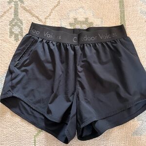 Outdoor Voices Black Relay Shorts